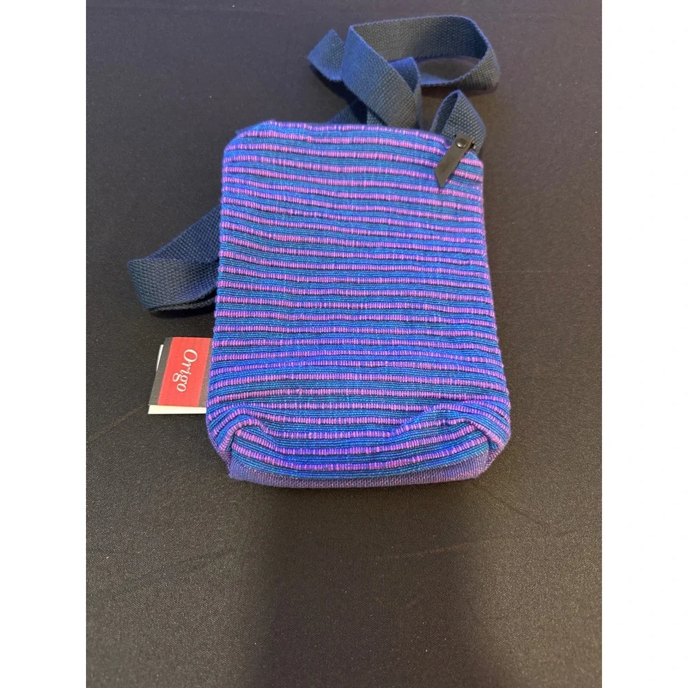 Origo Color Your Life Mini Crossbody Bag Handwoven Woven Purple Blue Pink NWT